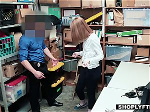 redhead nubile arrested and porked in the office