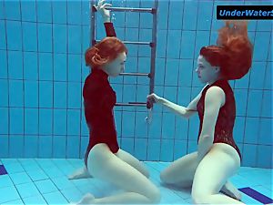 two super hot teenagers underwater
